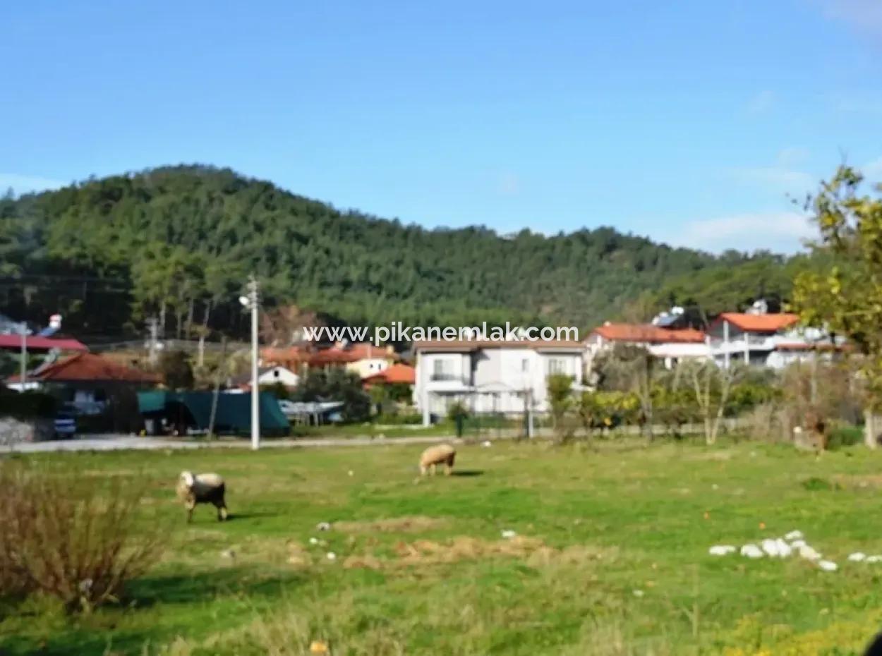 Grundstück Zu Verkaufen In Göcek In Der Nähe Des Strandes, Mit Einem Projekt Inlice