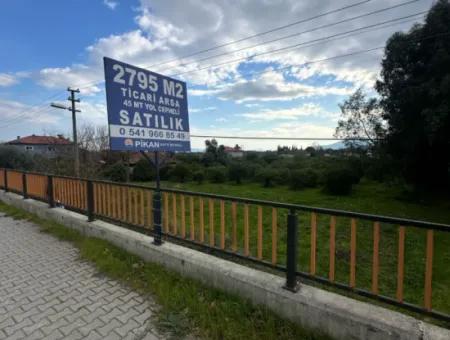 Antalya - Izmir Main Road Zero Fuel Station Suitable Net 2800M2 Commercial Zoned Land For Sale In Köyceğiz