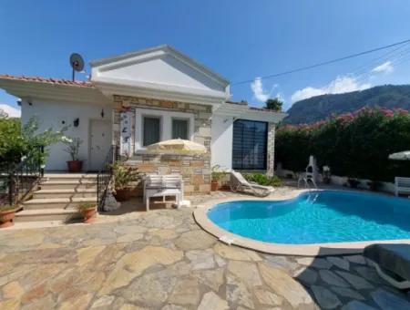 2 1 Single Storey Detached House With Swimming Pool For Sale In Ortaca Marmarlı, Mugla