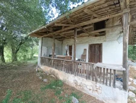 1228 M2 Land And Kargir House For Sale In Muğla Menteşe Yaraş, Village In Village.   