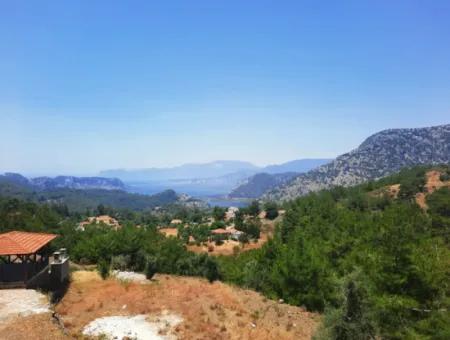 239 M2 Detached Land With Bargain Sea View For Sale In Muğla Ortaca Gökbel